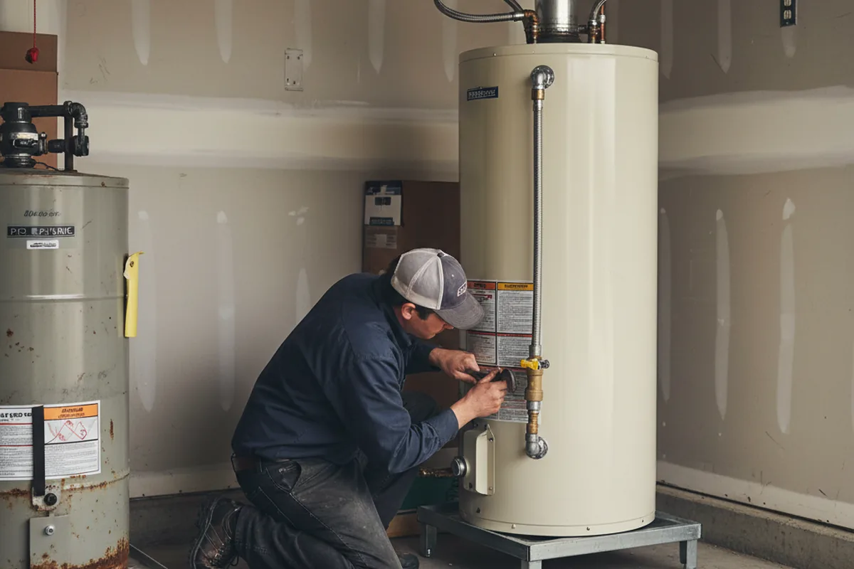 Water heater and shutoff valve replacement in Wilbraham